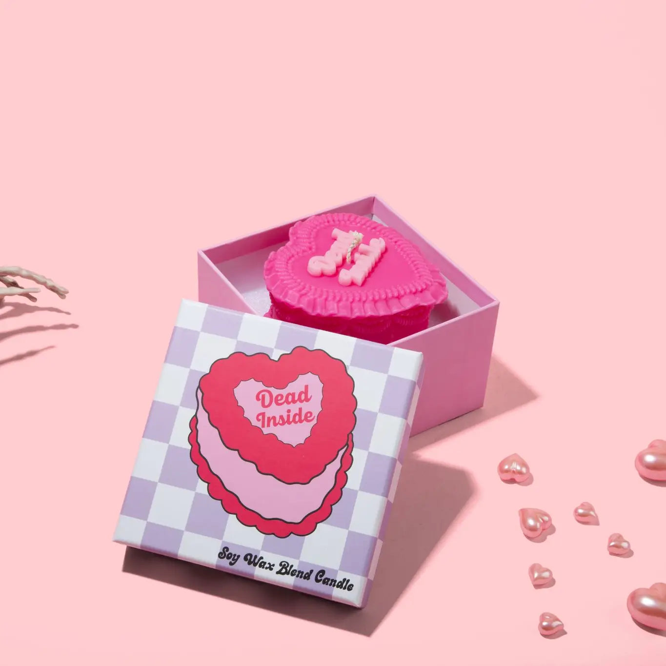 Retro Cake Candle - Dead Inside.