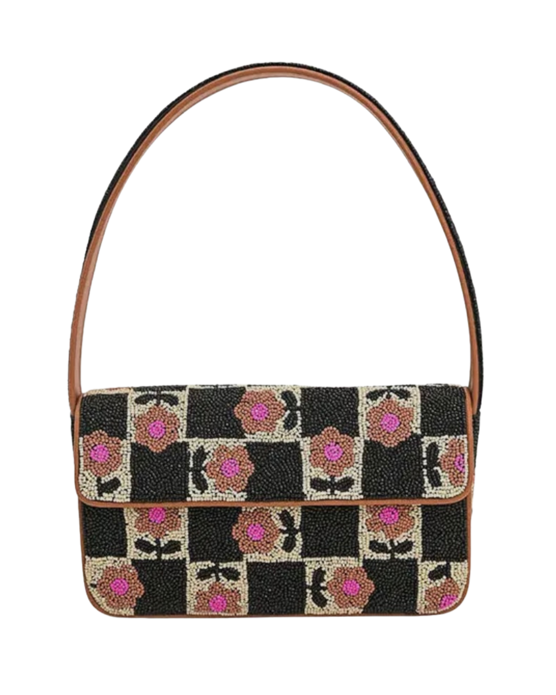The Geo Floral Beaded Shoulder Bag