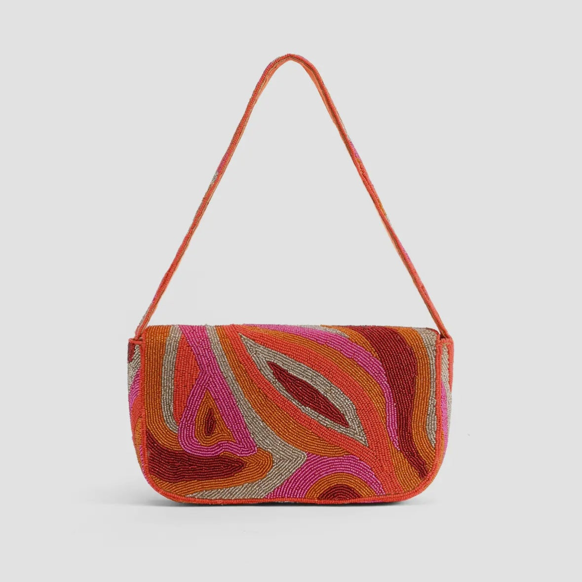 The Golden Poppy Beaded Shoulder Bag