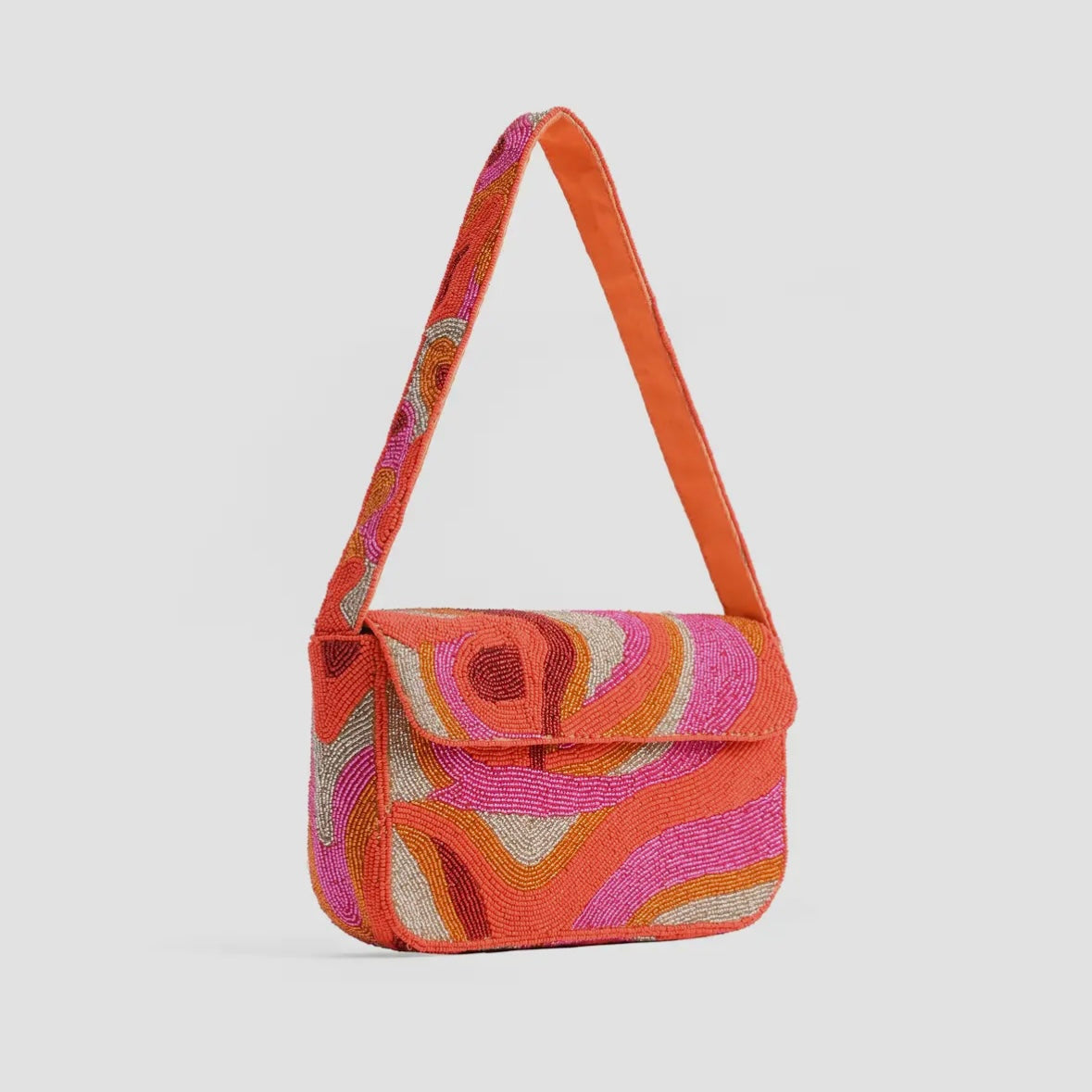 The Golden Poppy Beaded Shoulder Bag