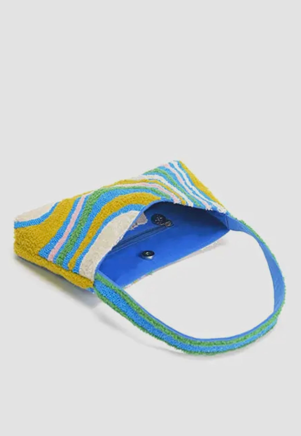 The Oceanic Wavefront Tufted & Beaded Shoulder Bag