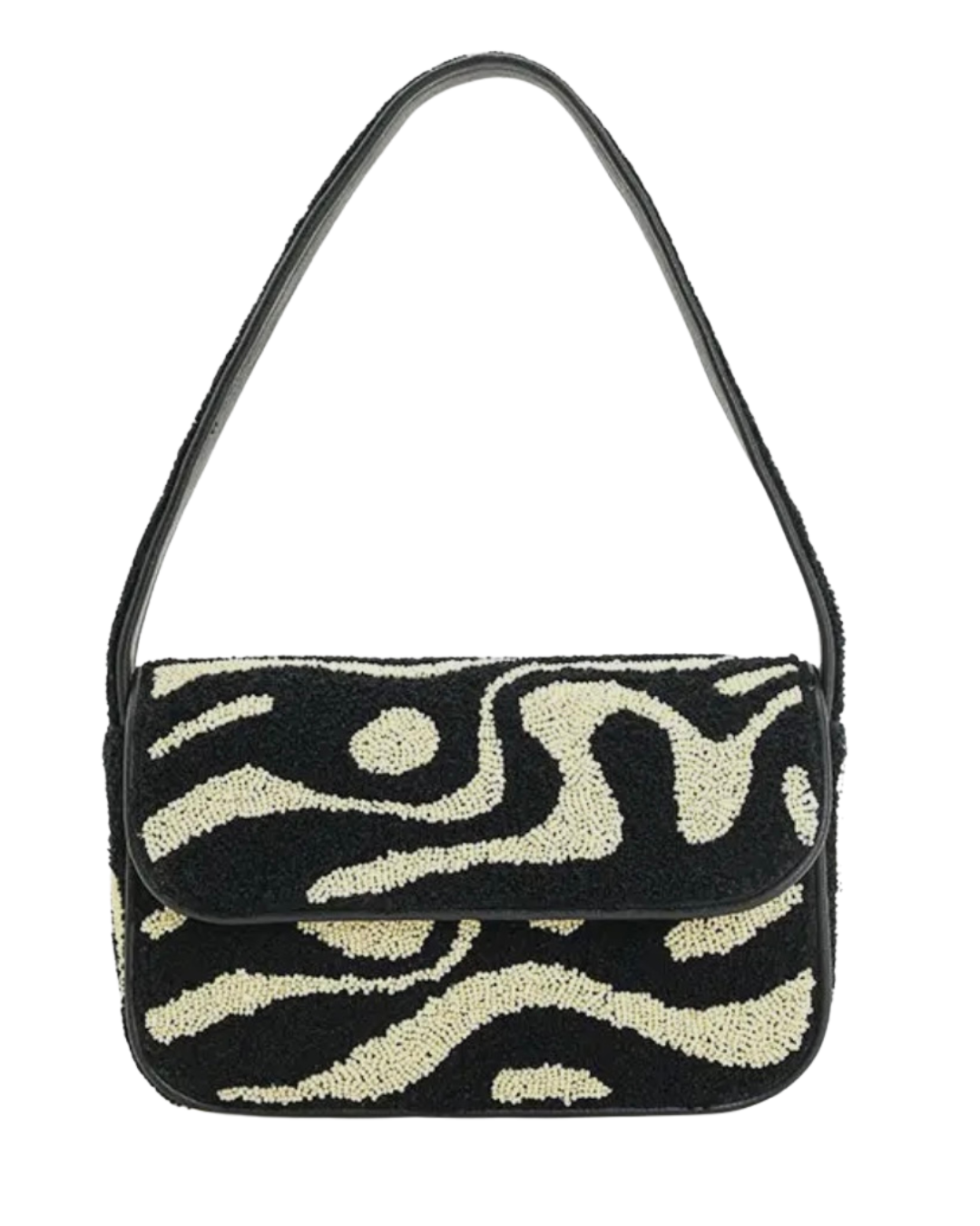 The Soho Inked Tufted & Beaded Shoulder Bag
