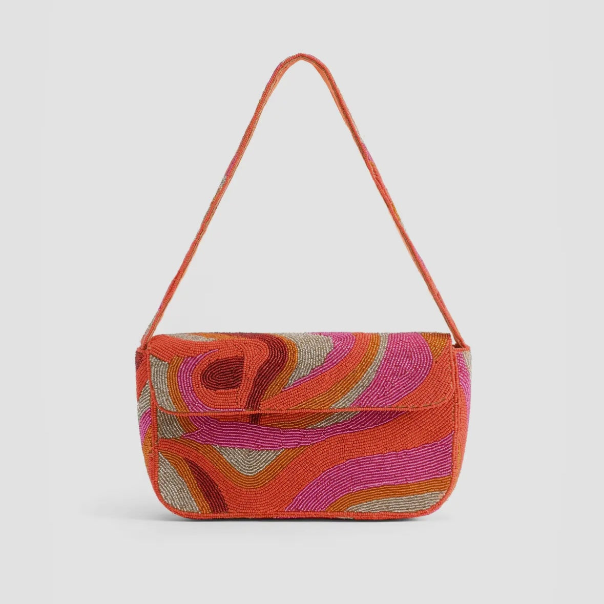 The Golden Poppy Beaded Shoulder Bag