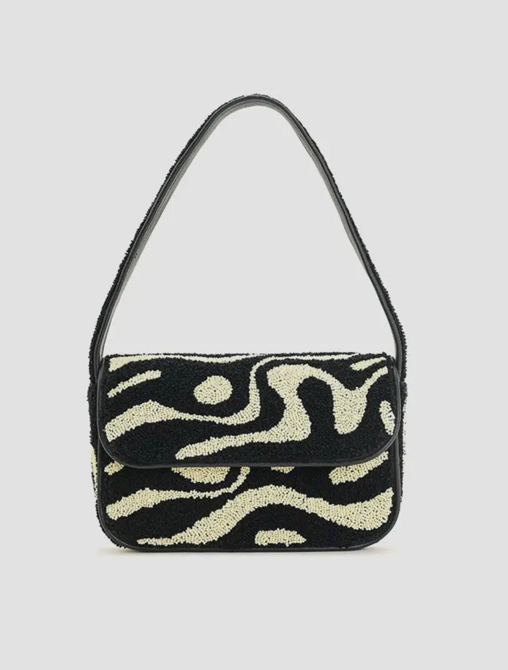 The Soho Inked Tufted & Beaded Shoulder Bag