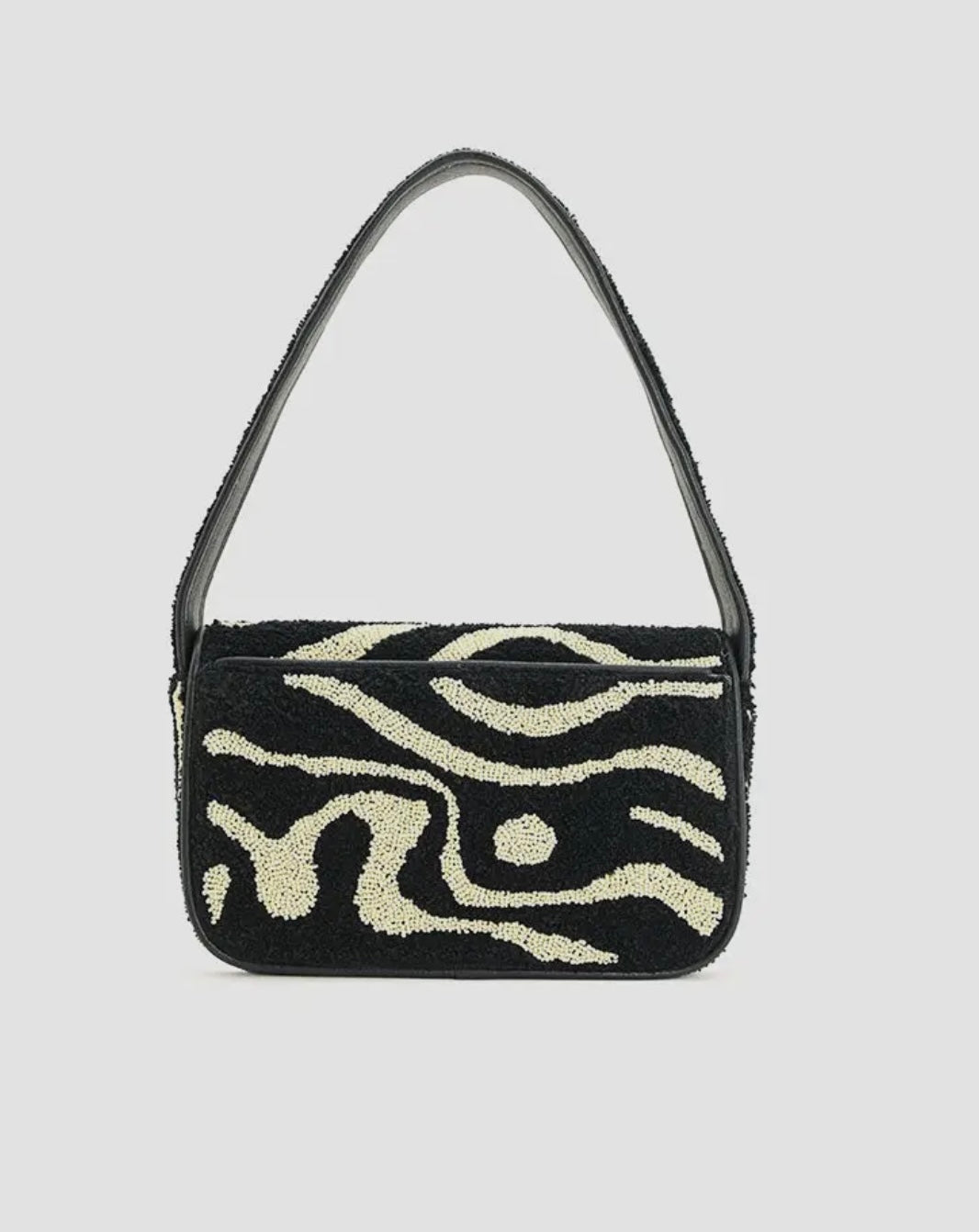 The Soho Inked Tufted & Beaded Shoulder Bag