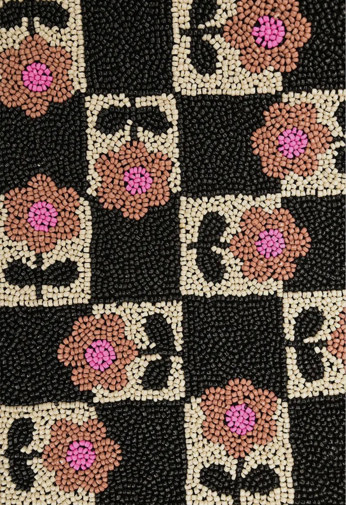 The Geo Floral Beaded Shoulder Bag