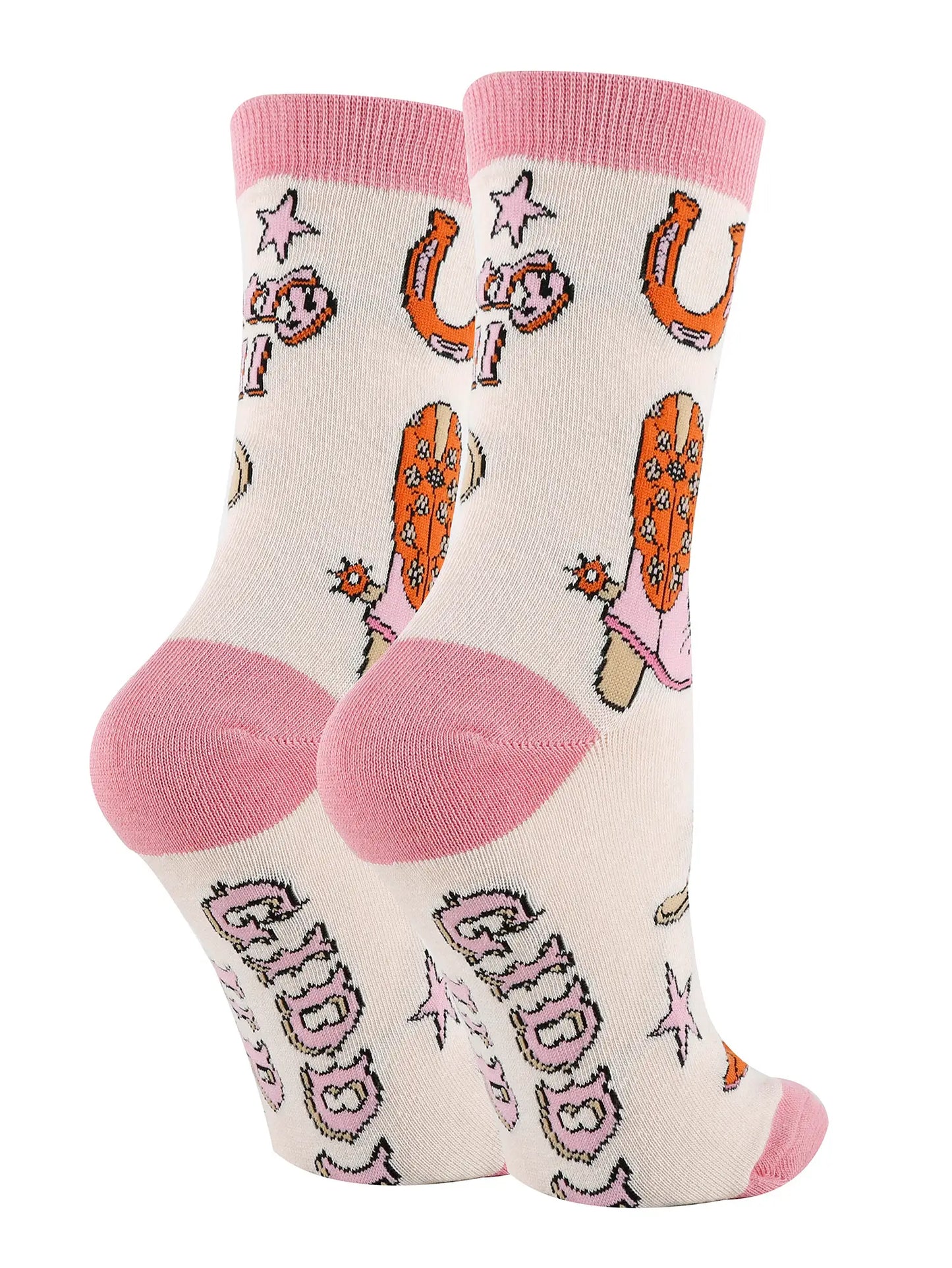 Giddy Up | Women's Funny Cotton Crew Socks