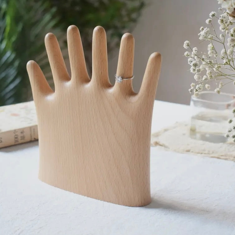 Wooden Hand Display - High 5