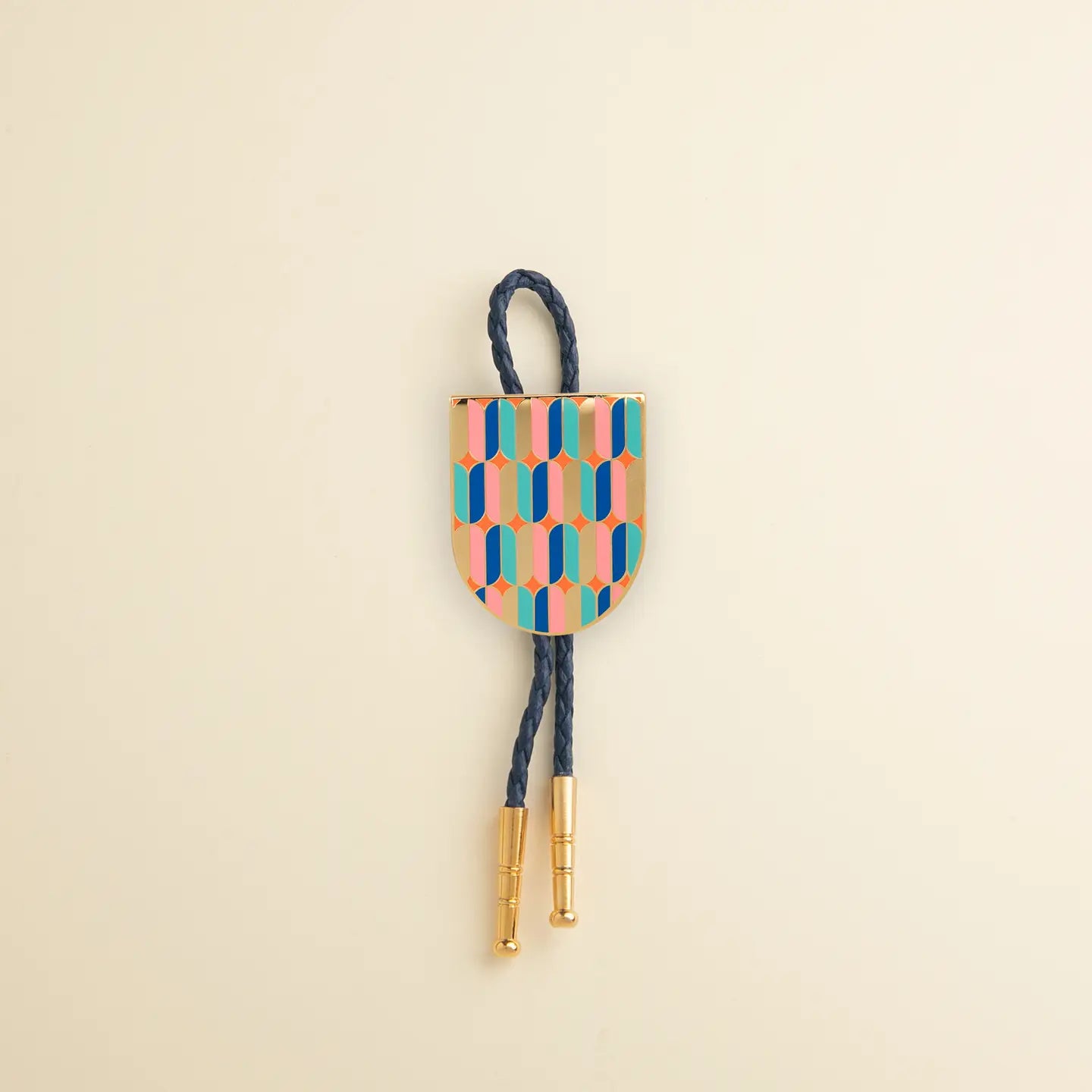 Geometric Shield Bolo Tie