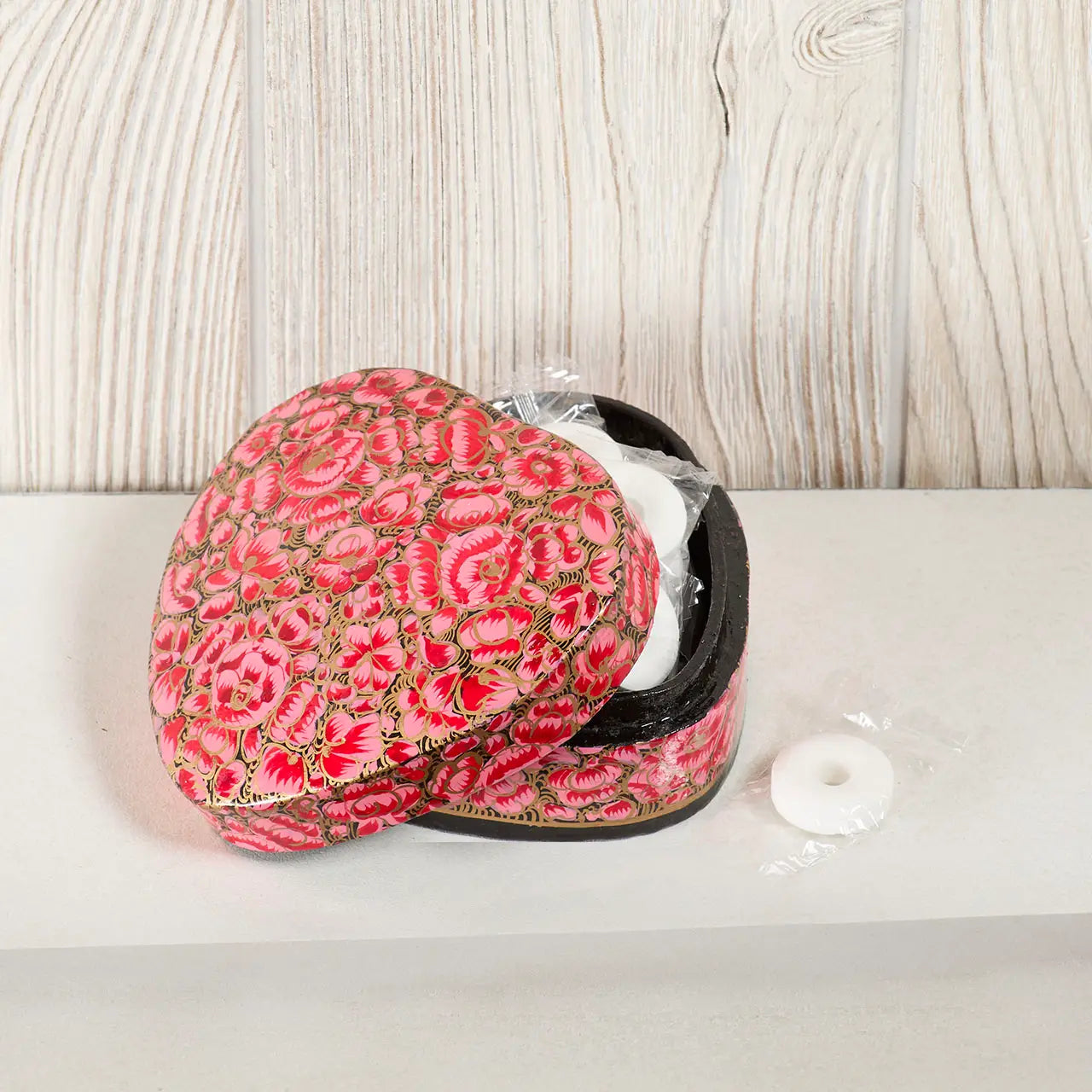 Pink Red Handpainted Heart Box