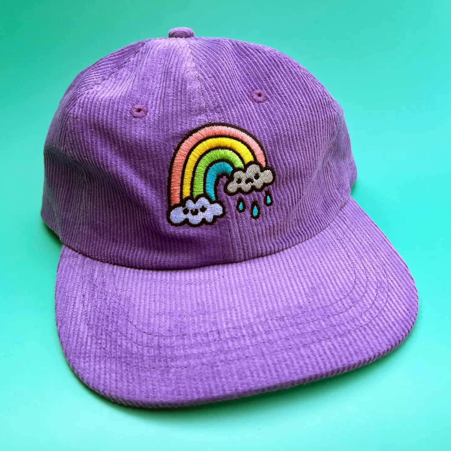 Corduroy Hat - Purple Rainbow