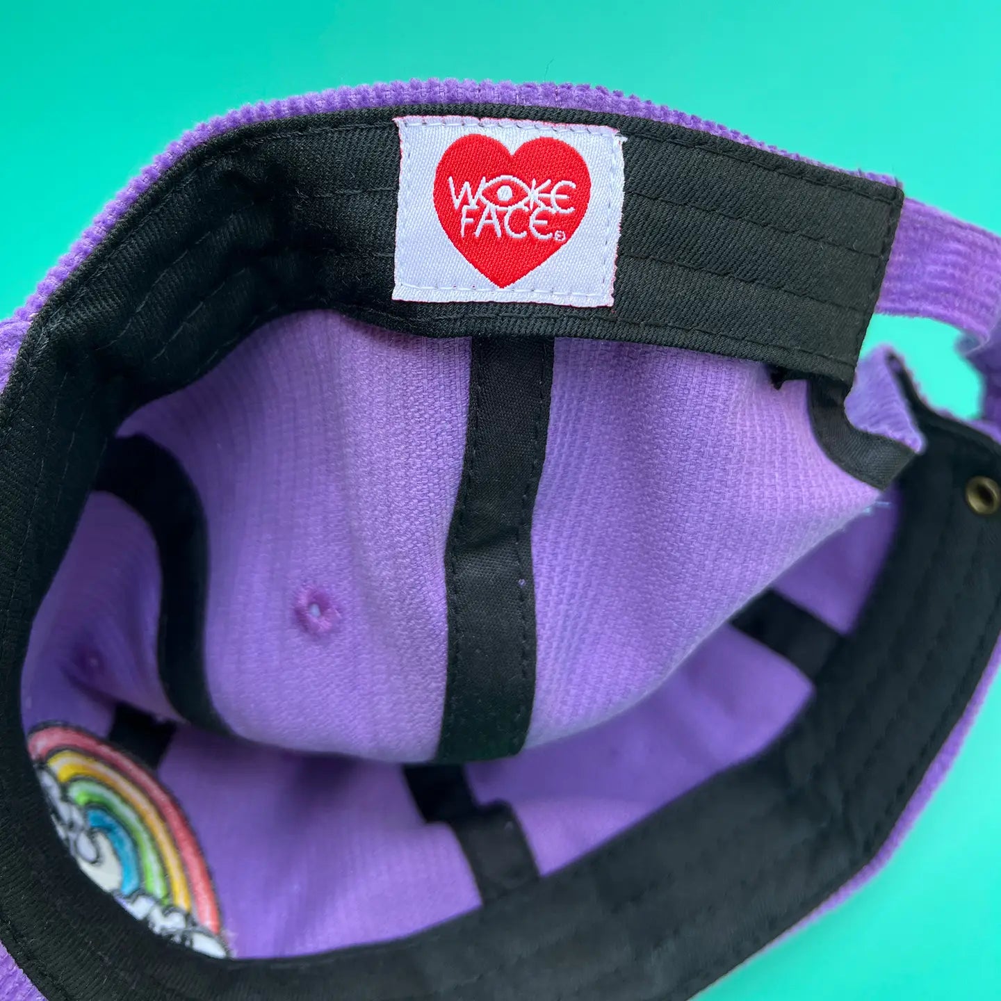 Corduroy Hat - Purple Rainbow