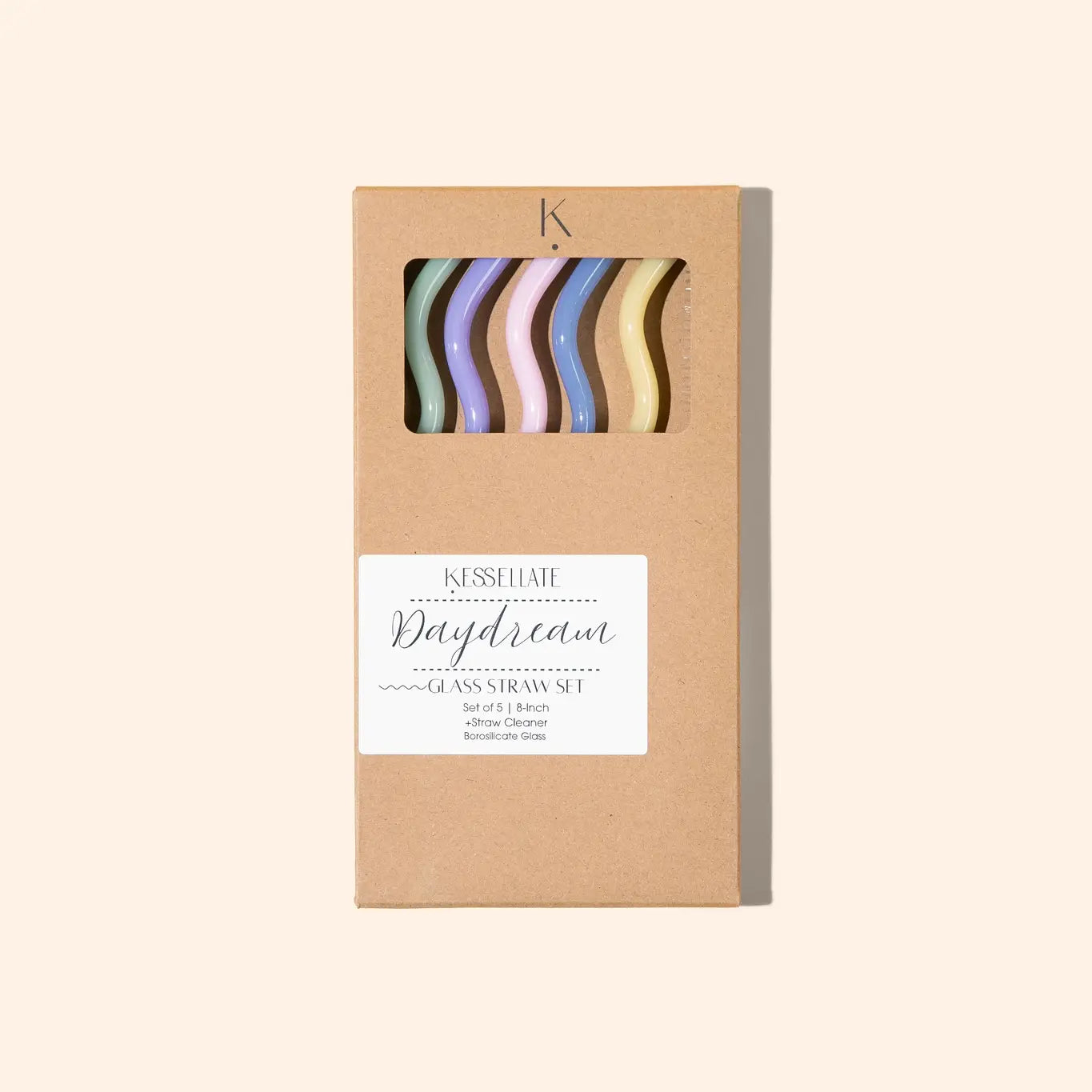 Wavy Glass Straw Set X Daydream