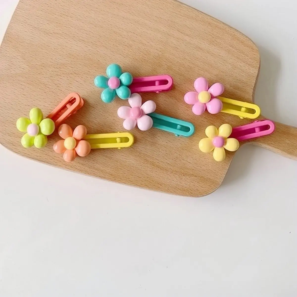 Flower Hair Clip Set - Cotton Candy