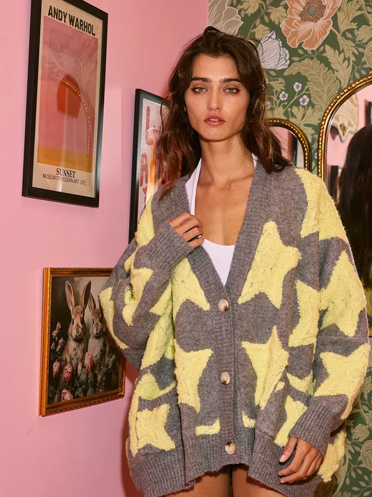 Oversized Star Cardigan