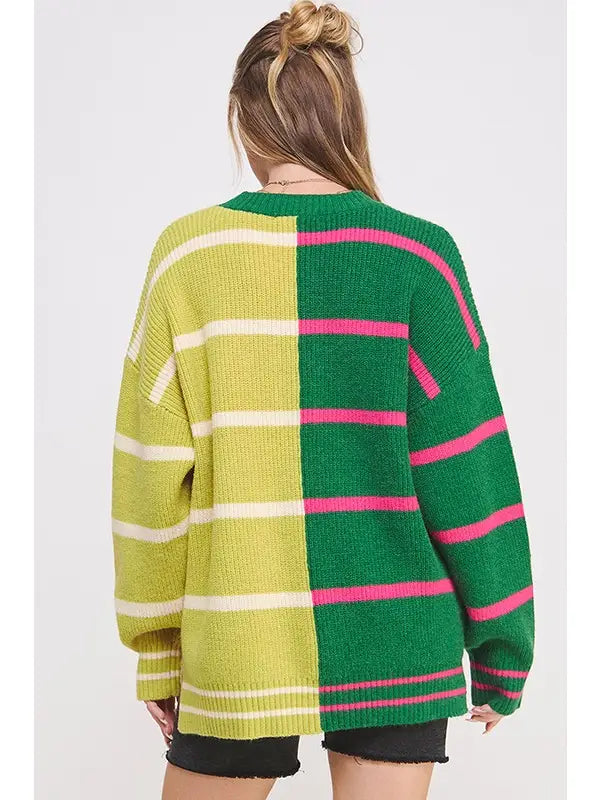 Stripped Crew Neck Sweater