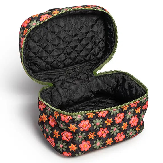 Quilted Makeup Bag - Floral Print