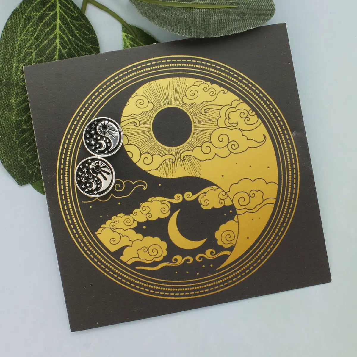 Yin Yang Stud Earrings.