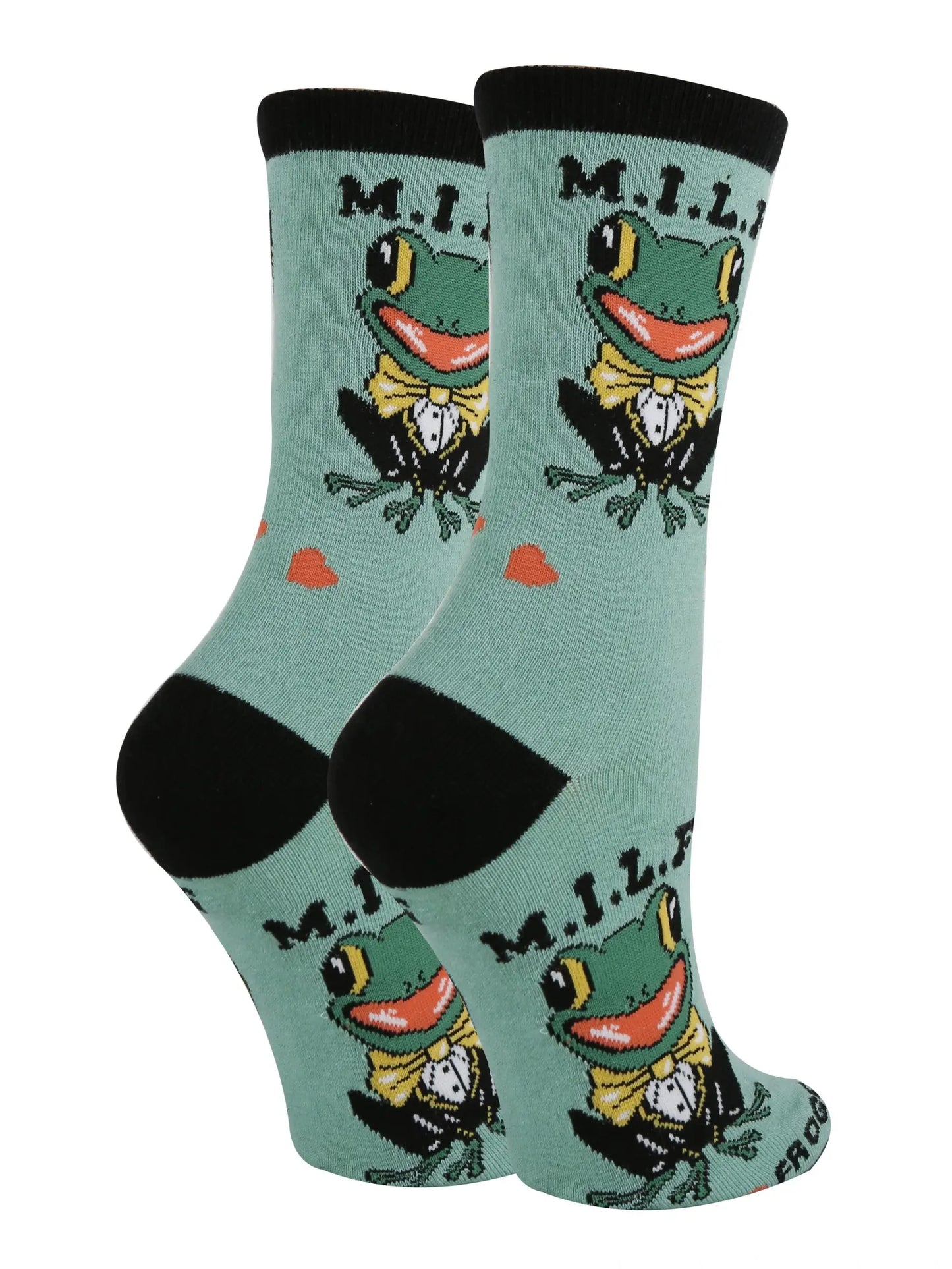 Man I Like Frogs | Women's Funny Cotton Crew Socks