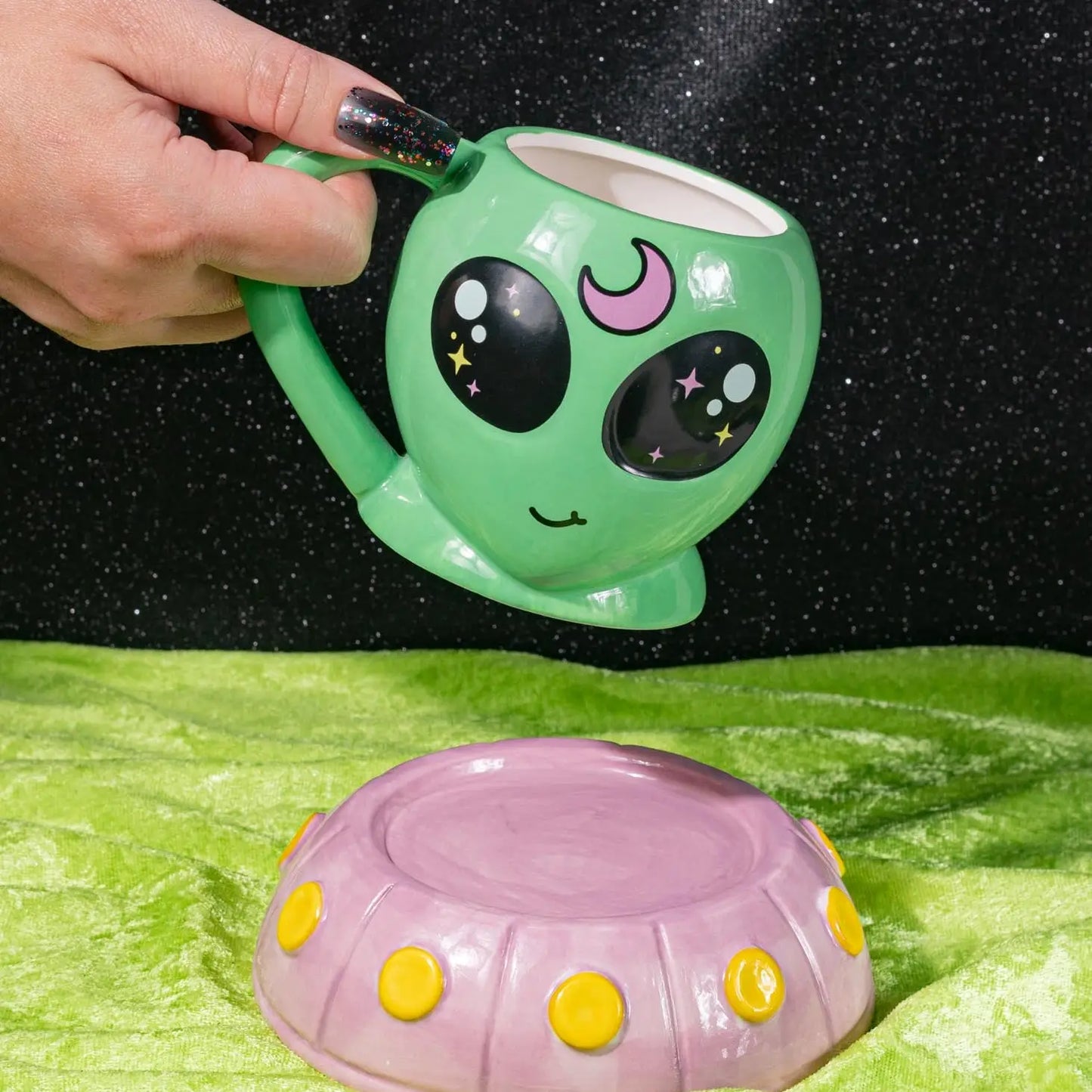 Spacey Alien Mug & Plate.