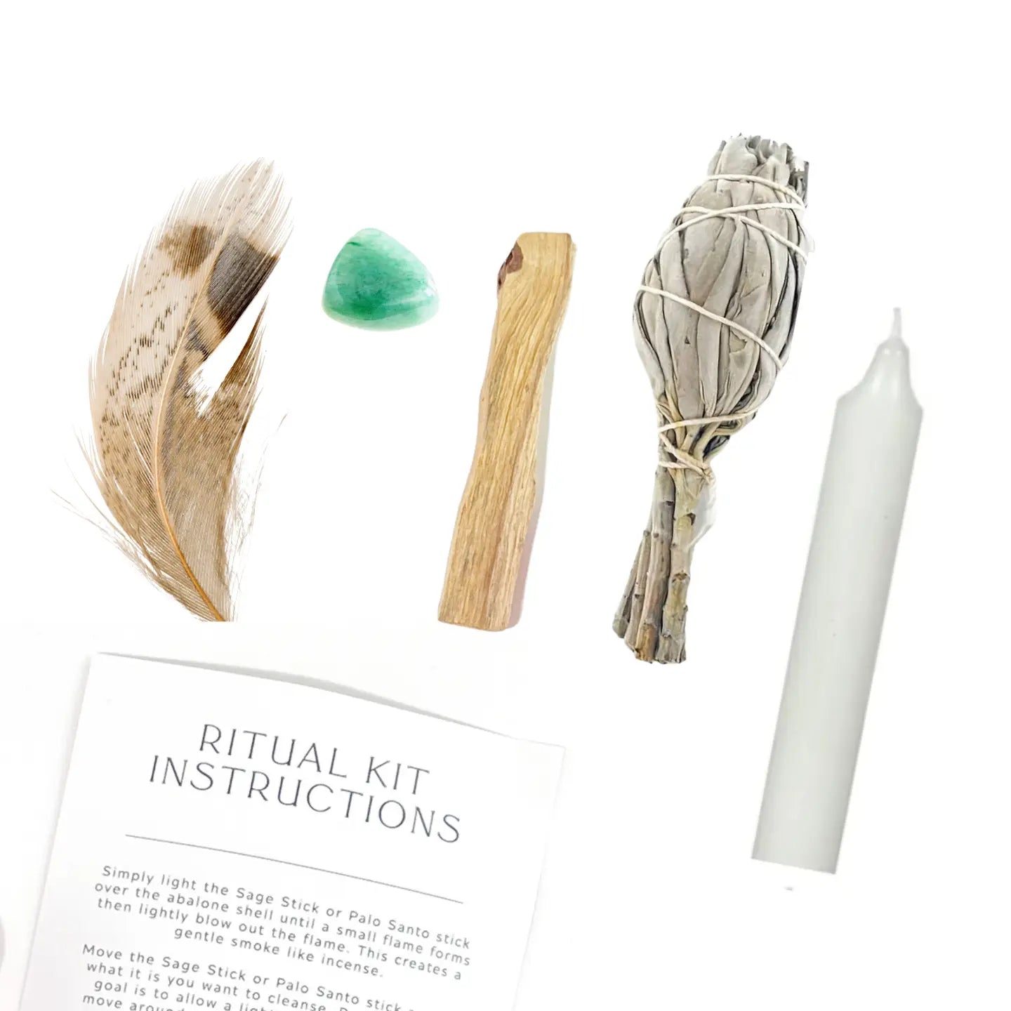 Energy Ritual Kit with Aventurine, Palo Santo + Sage.