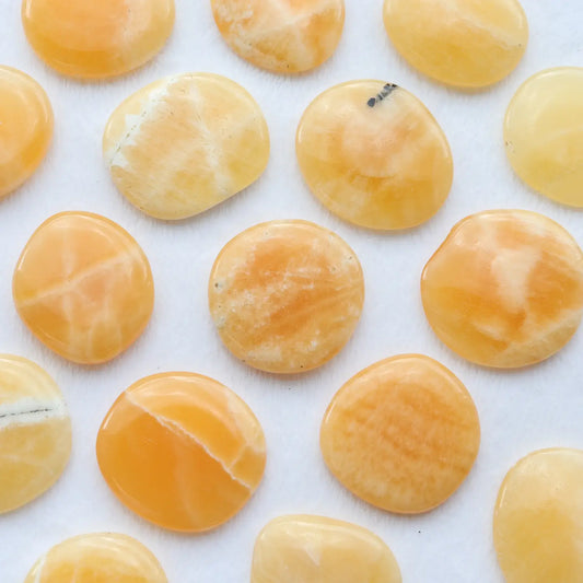Orange Calcite Palm Stone