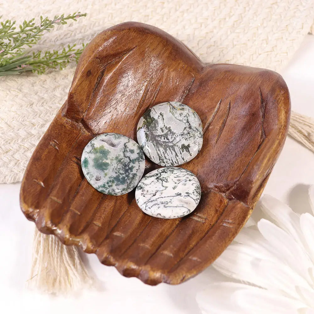 Tree Moss Agate Palm Stone