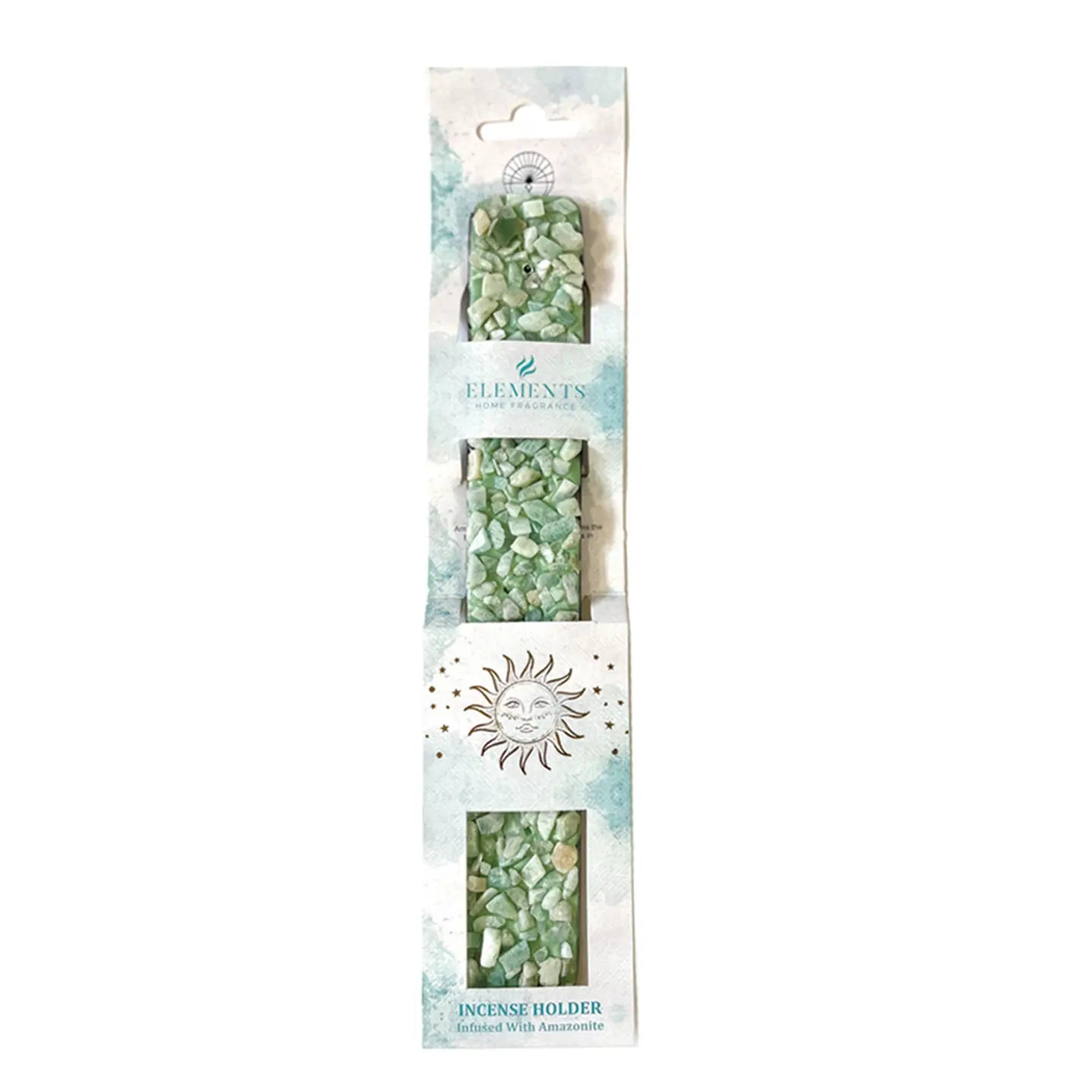 Amazonite Elements Crystal Wooden Incense Burner