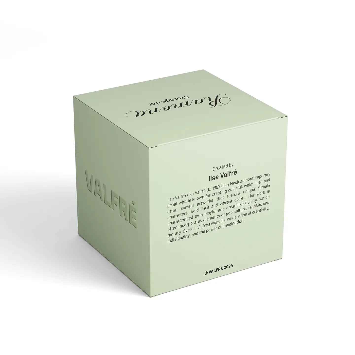 Valfre Ramona Ceramic Storage Jar - Green Beret