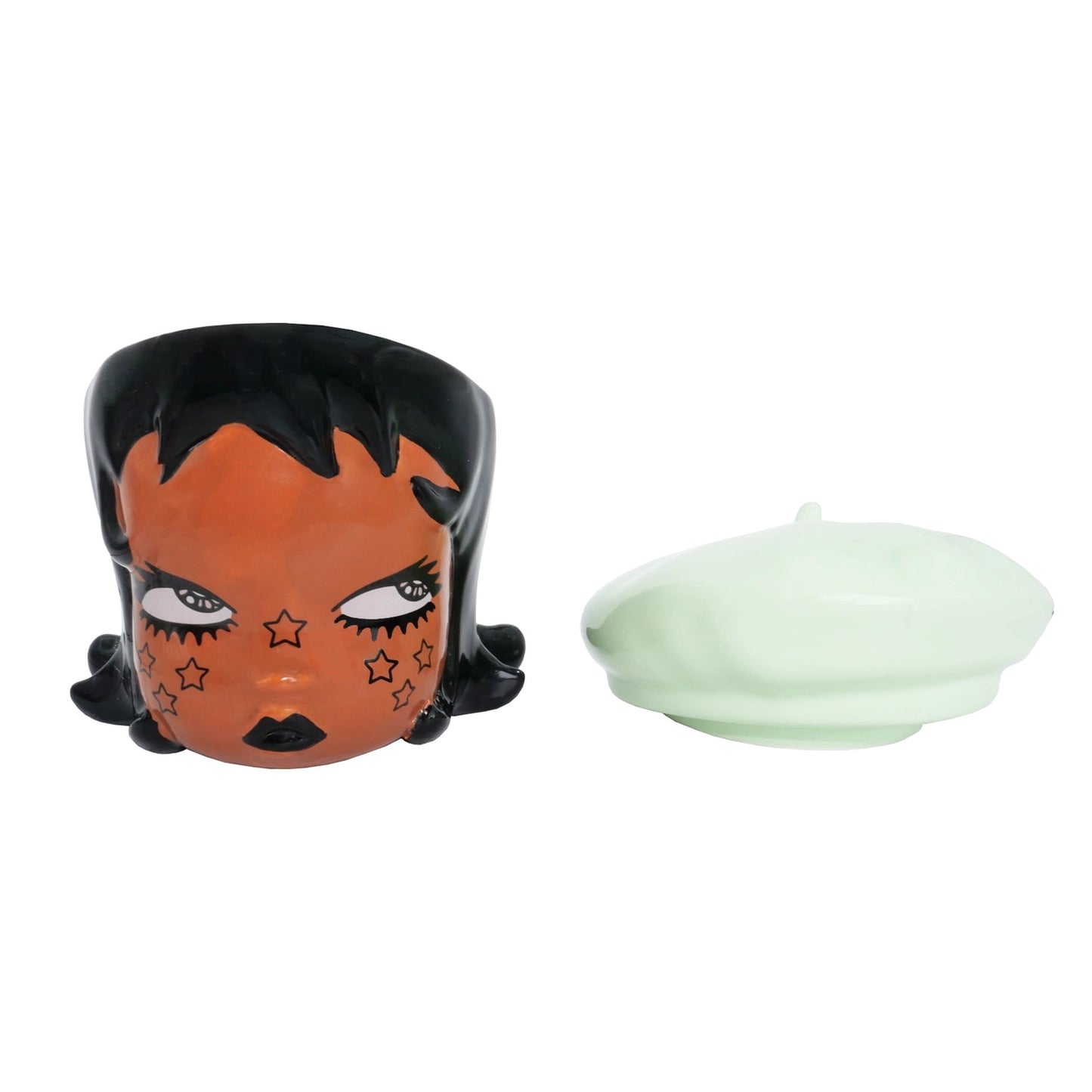 Valfre Ramona Ceramic Storage Jar - Green Beret