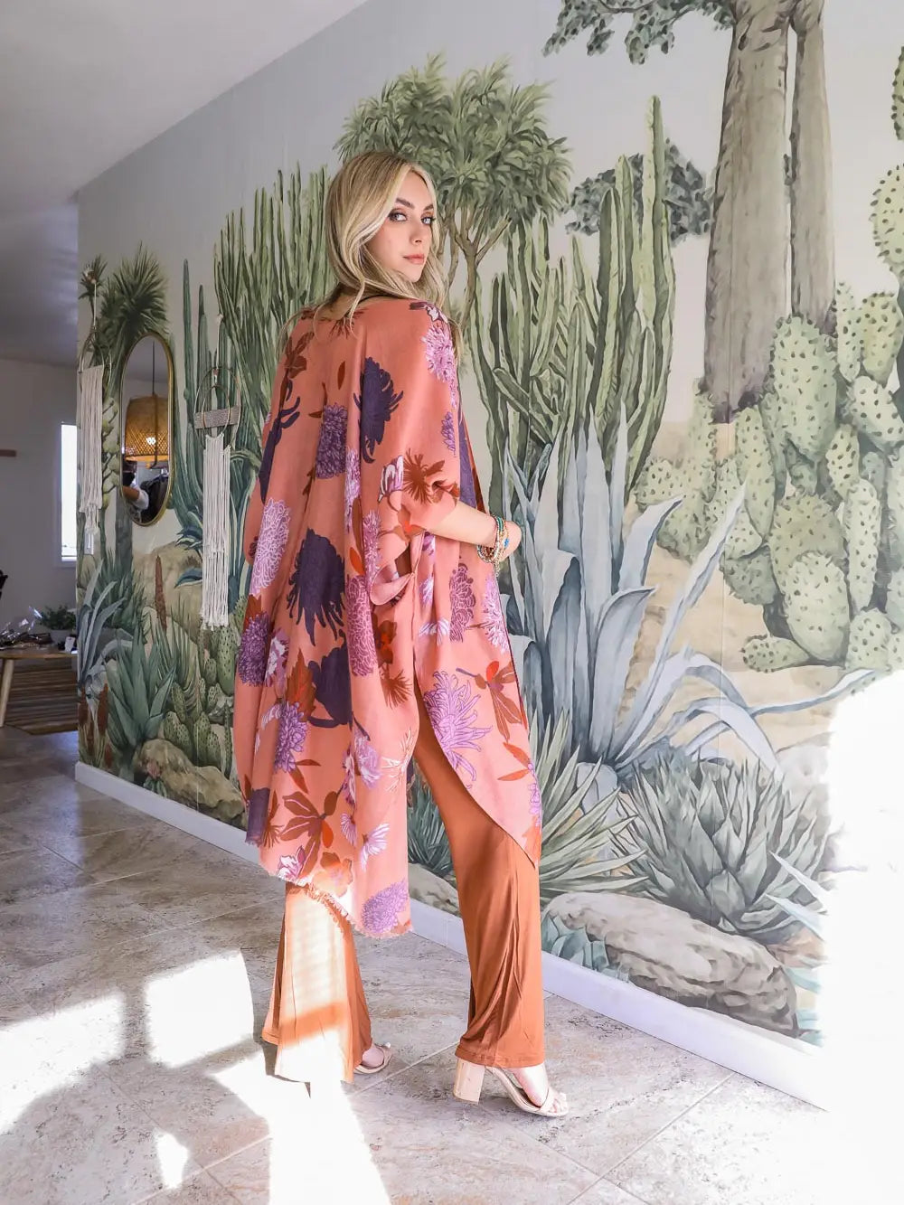 Floral Kimono - Pink & Purple