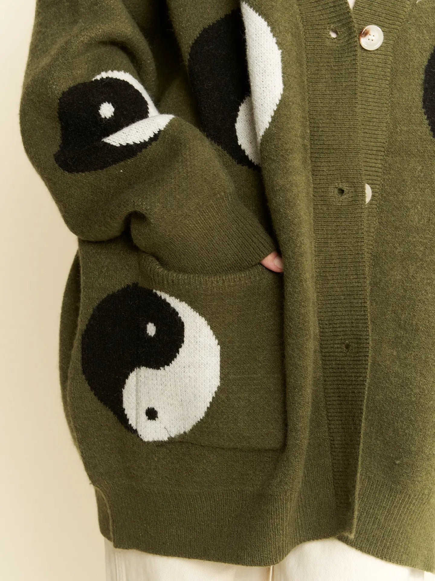 Oversized Yin Yang Cardigan