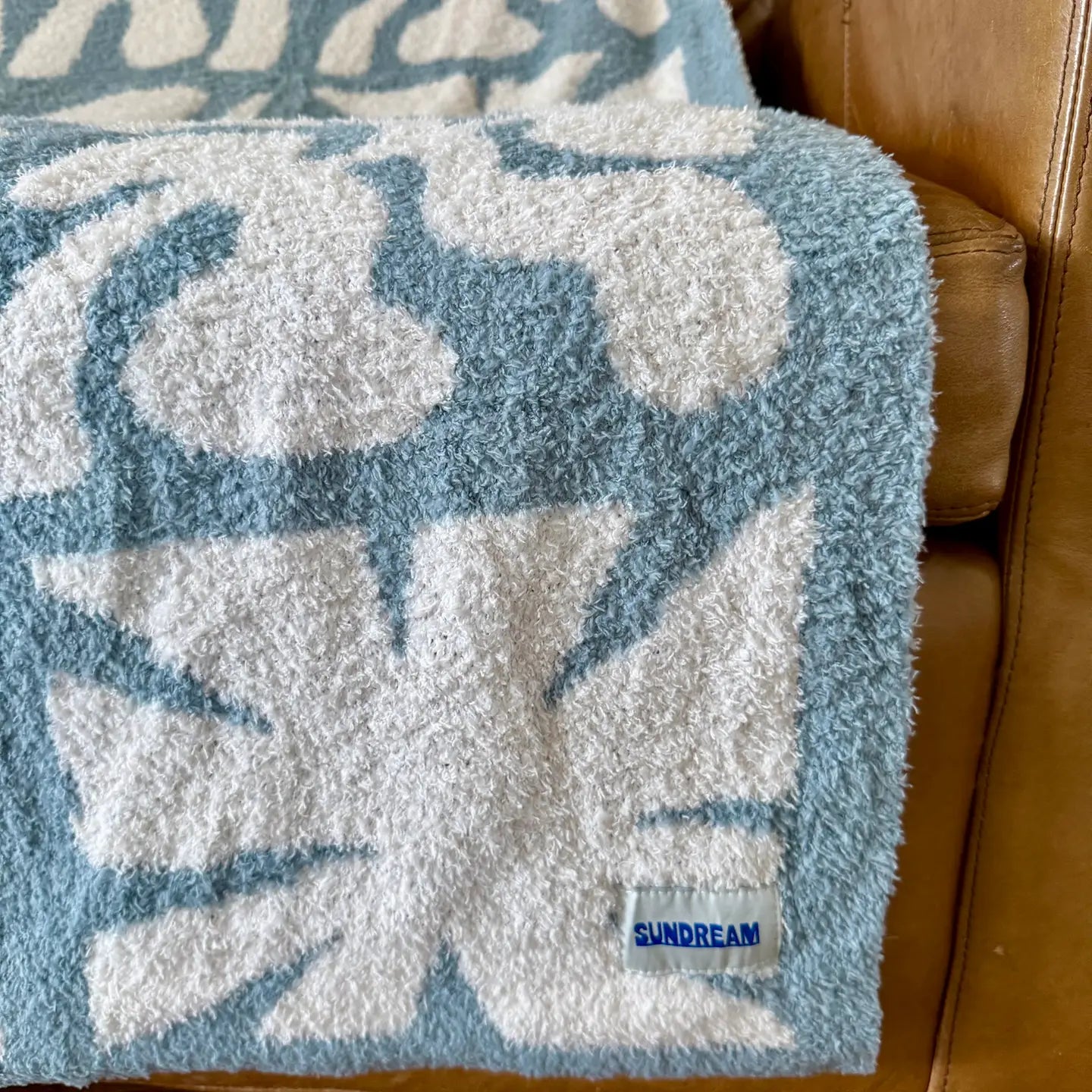 SunDream Plush Throw - Slate Blue