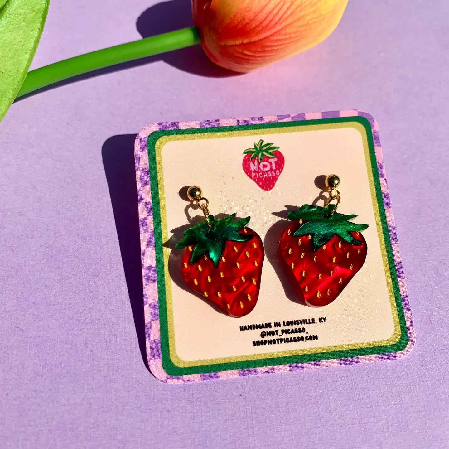 Baby Strawberry Earrings
