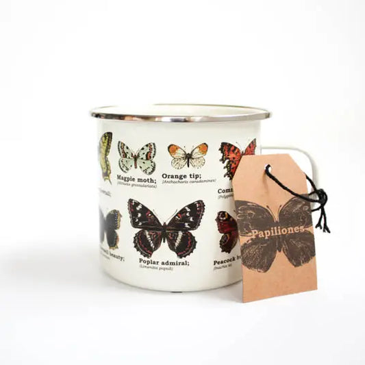 Enamel Butterfly Camp Mug