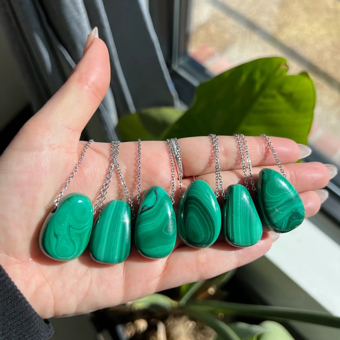 Malachite + Silver Necklace.