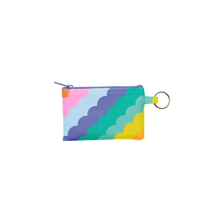 Rising Scallop Penny Key Ring Zip Wallet