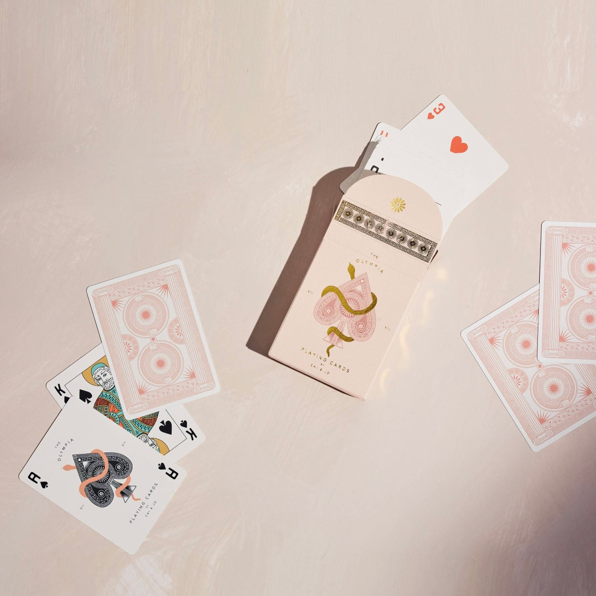 The Olympia Playing Cards in Stone.