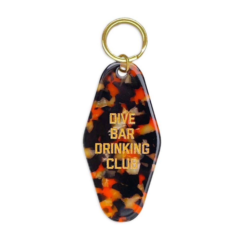 Dive Bar Drinking Club Keychain