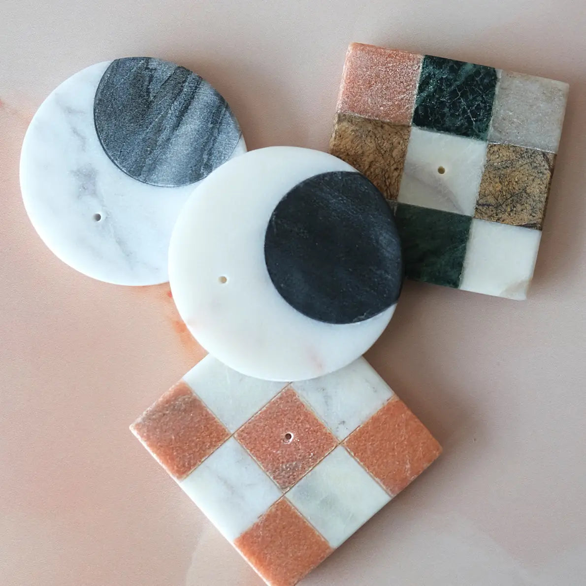 Crescent Moon Marble Incense Holder.