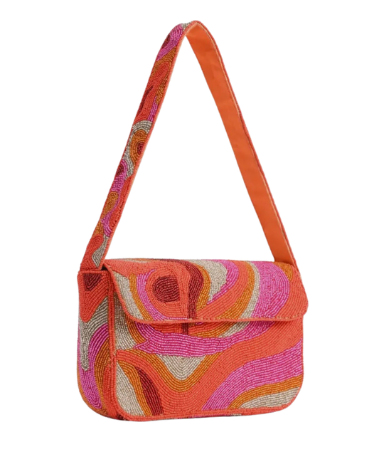 The Golden Poppy Beaded Shoulder Bag