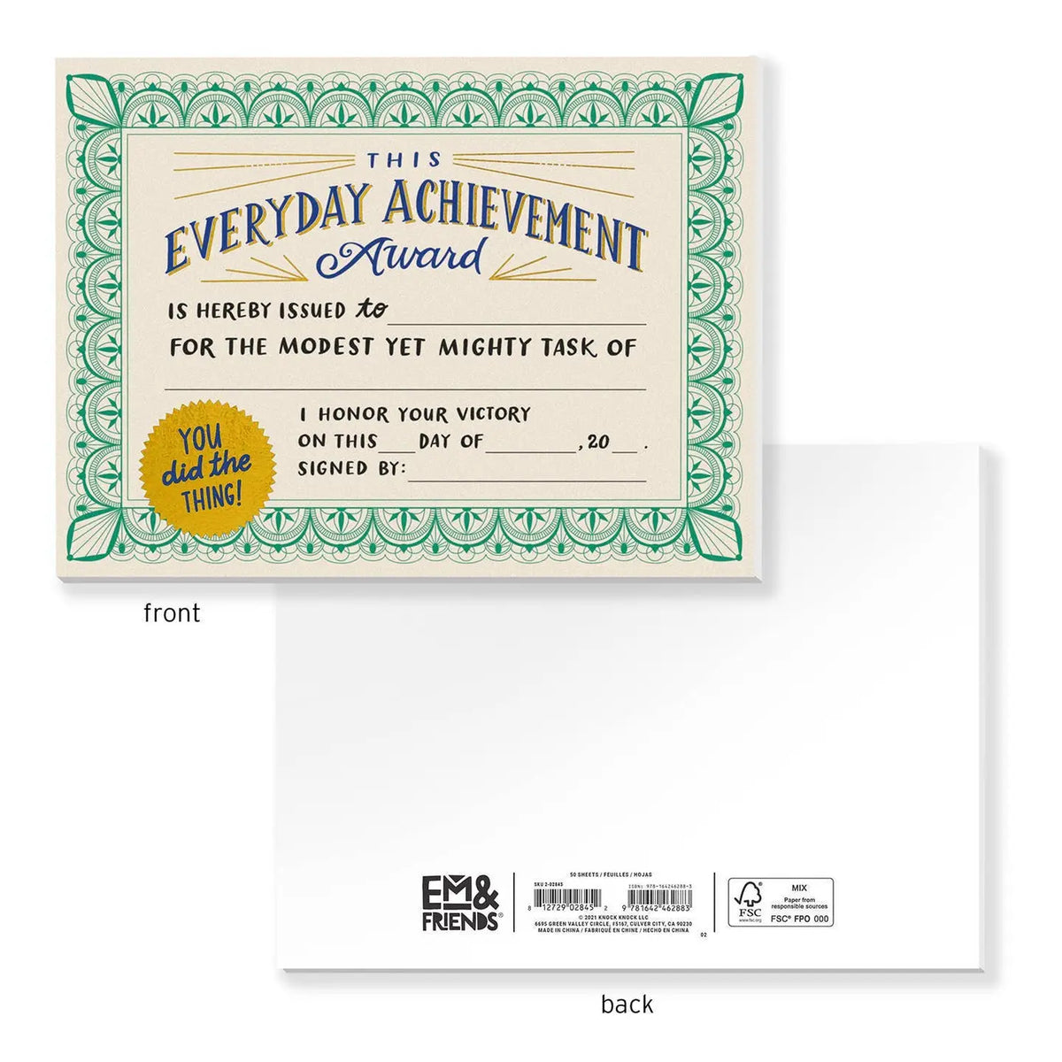 Everyday Achievements Notepad