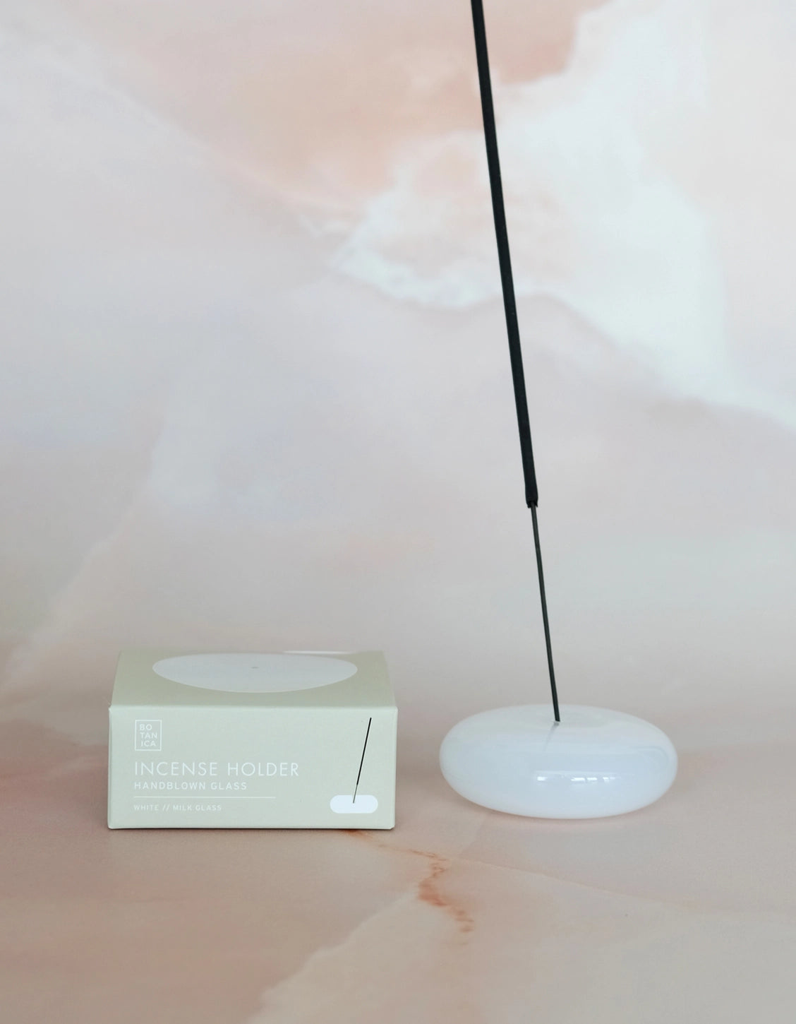 Glass Bubble Incense Burner - Opaque White.