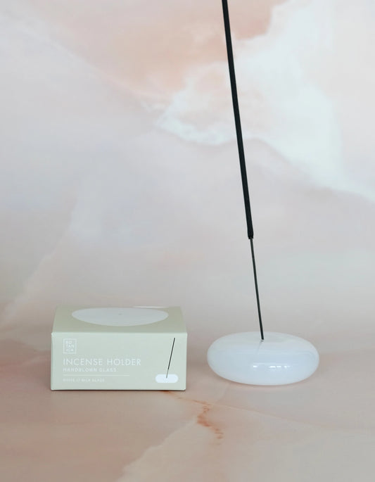Glass Bubble Incense Burner - Opaque White.