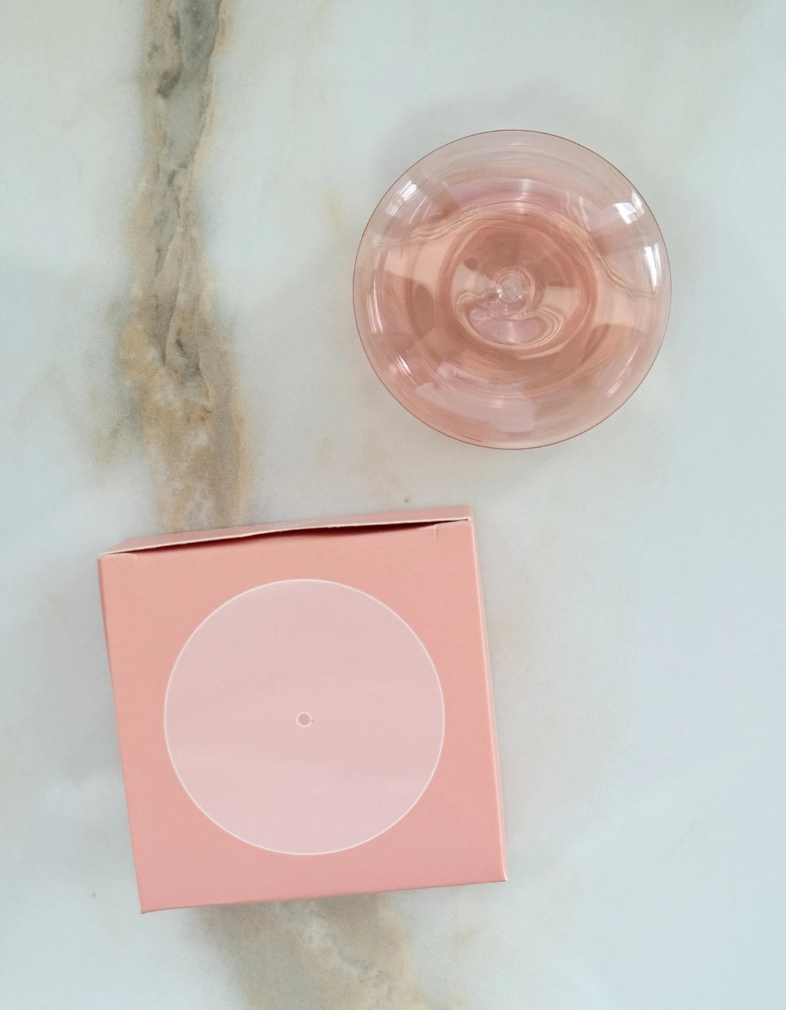 Glass Bubble Incense Burner - Translucent Light Pink.