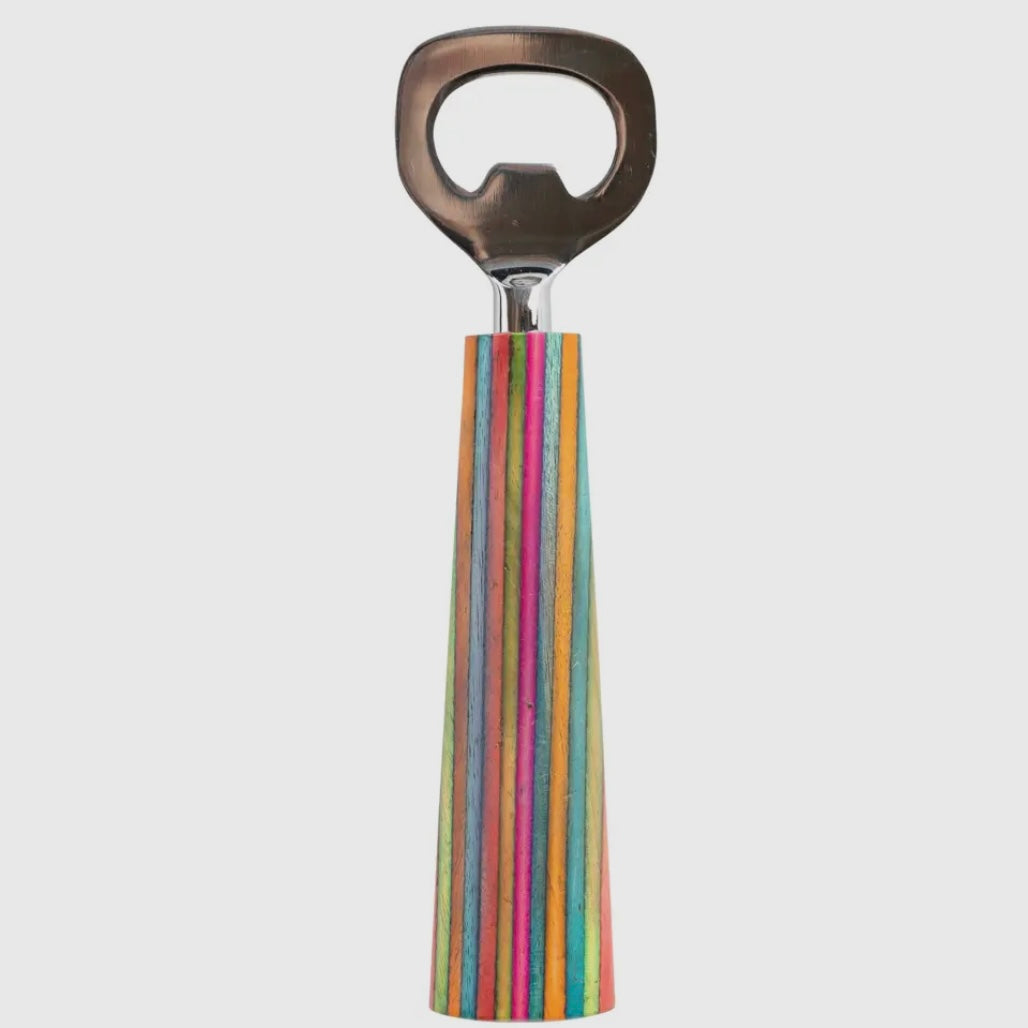 Striped Wood Bottle Opener