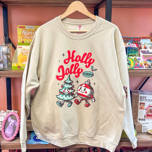 Christmas Crew Neck Sweatshirt - Holly Jolly