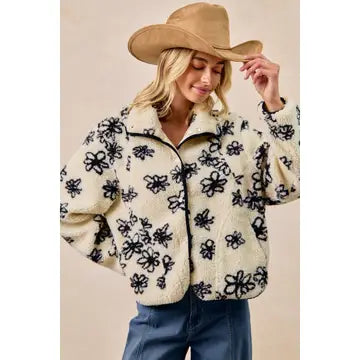 Floral Fleece Jacket