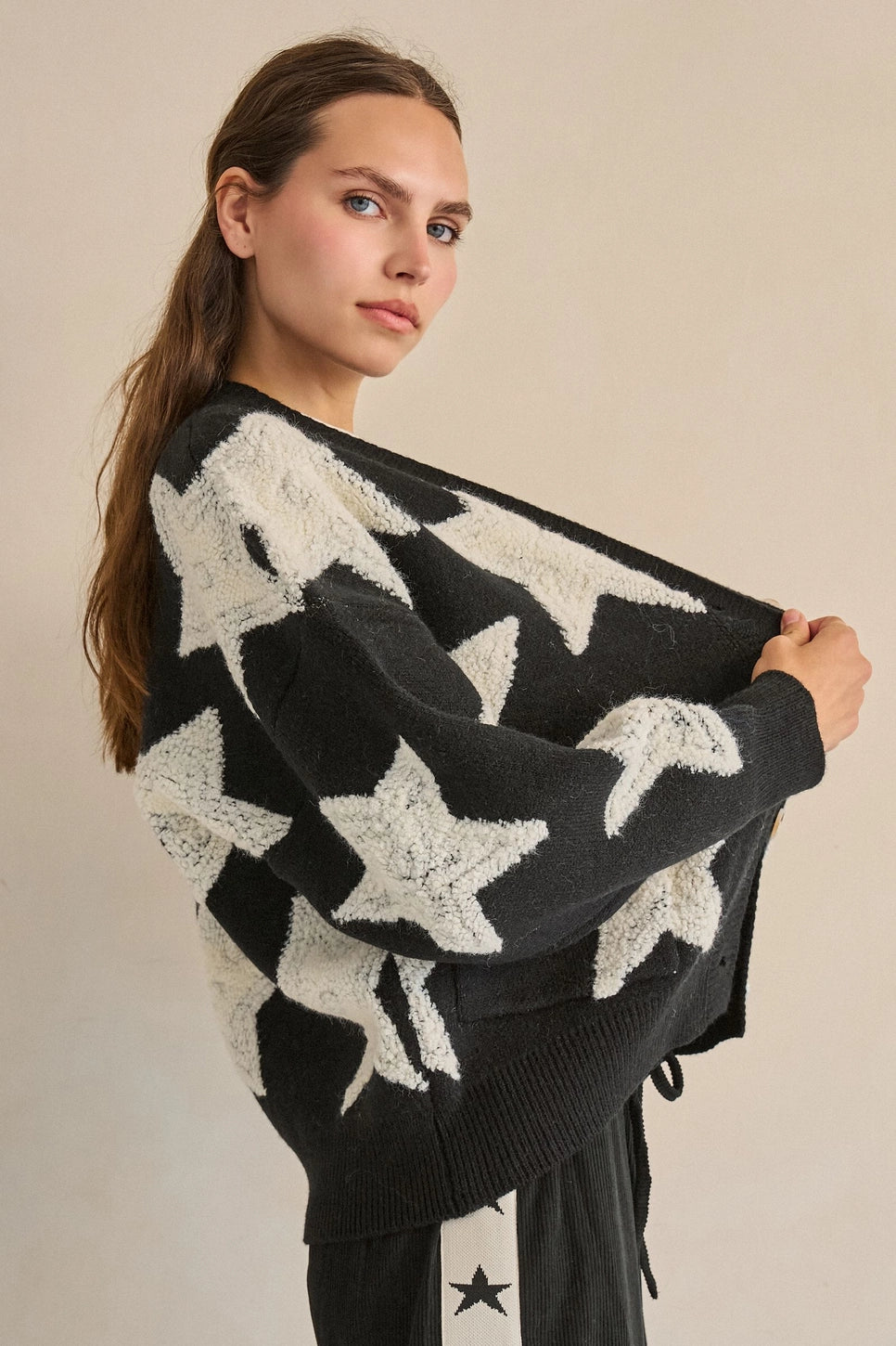 Textured Star Cardigan