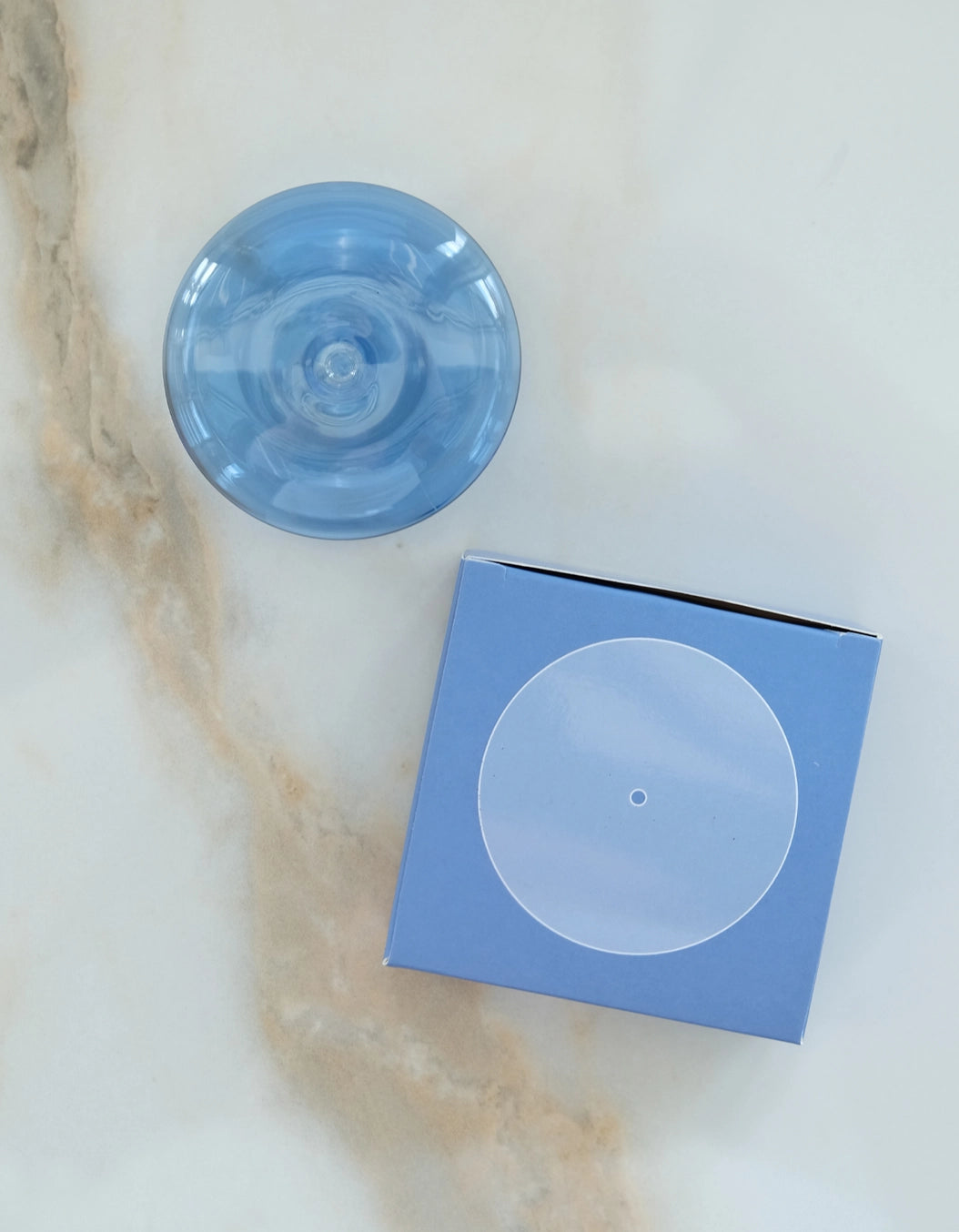 Glass Bubble Incense Burner - Translucent Blue.